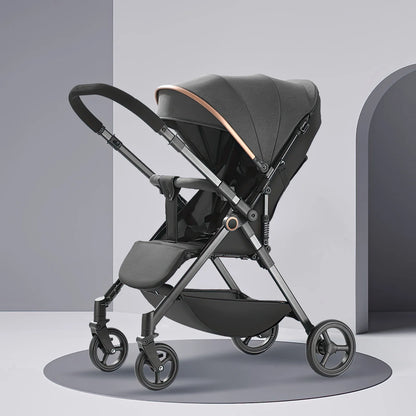 Kinderwagen – Wandelwagen - Babywagen – Inklapbaar - Compacte Baby Kinderwagen - Ultraleichte - Comfortabel - Veilig – Schokabsorptie - Grijs