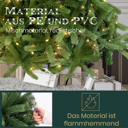 Kunstkerstboom – Kunstboom – Kerstboom – Winterboom – Feestboom – 180/210/235 cm – Met 250/350/450 LED Lampjes – Realistisch PVC+PE Metalen Standaard