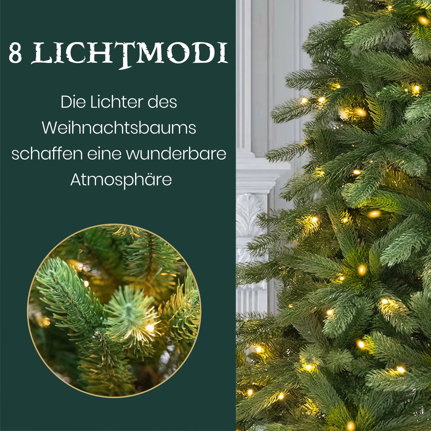 Kunstkerstboom – Kunstboom – Kerstboom – Winterboom – Feestboom – 180/210/235 cm – Met 250/350/450 LED Lampjes – Realistisch PVC+PE Metalen Standaard