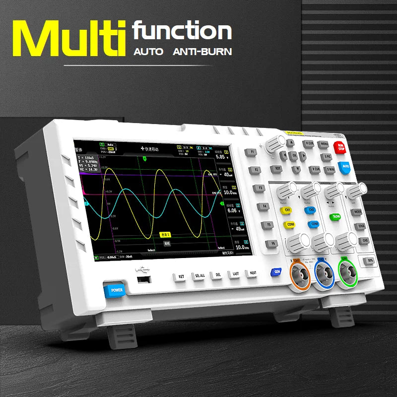 Oscilloscoop – Signaalgenerator – Meetinstrument – Elektronisch Testinstrument – FNIRSI-1014D Standard – 2 Kanalen 100 MHz – 7 Inch Kleurenscherm