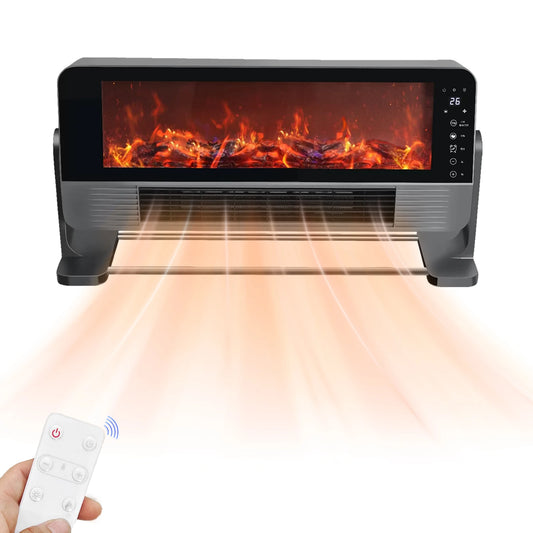 Elektrische Kachel - Draagbaar - Wandgemonteerde verwarmingsventilator - Heteluchtblazer Verwarming voor thuis - Winterverwarming Airconditioner - Efficiënte Verwarming - Instelbaar Vermogen - Grijs