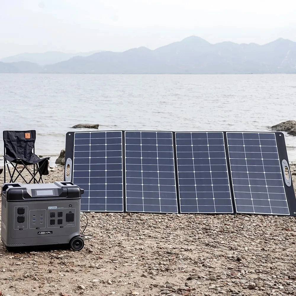 Oukitel Pv400 400W Foldable Portable Solar Panel with Kickstand, 23% Energy Conversion Rate, Ip65 Waterproof