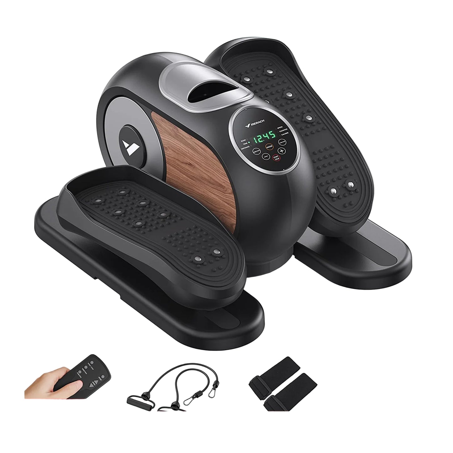 Onder Bureau Crosstrainer – Elliptische Trainer – Pedaloefenmachine – Fietstrainer – Beenfitness – Stil En Compact – 12 Snelheidsniveaus Met Afstandsbediening