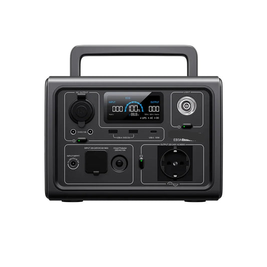 Draagbare Powerstation – Powerbank – Mobiele Accu – Noodstroom – Camping Accu – 600W Pure Sinusgolf – 268Wh Capaciteit