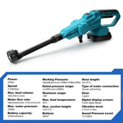 High Pressure Cleaner - 6 in 1 - 18V - 3500W - 200Bar - 380L/H - Patio Cleaner - Electric Water Gun - Spyra - Drain Unblocker - Blue