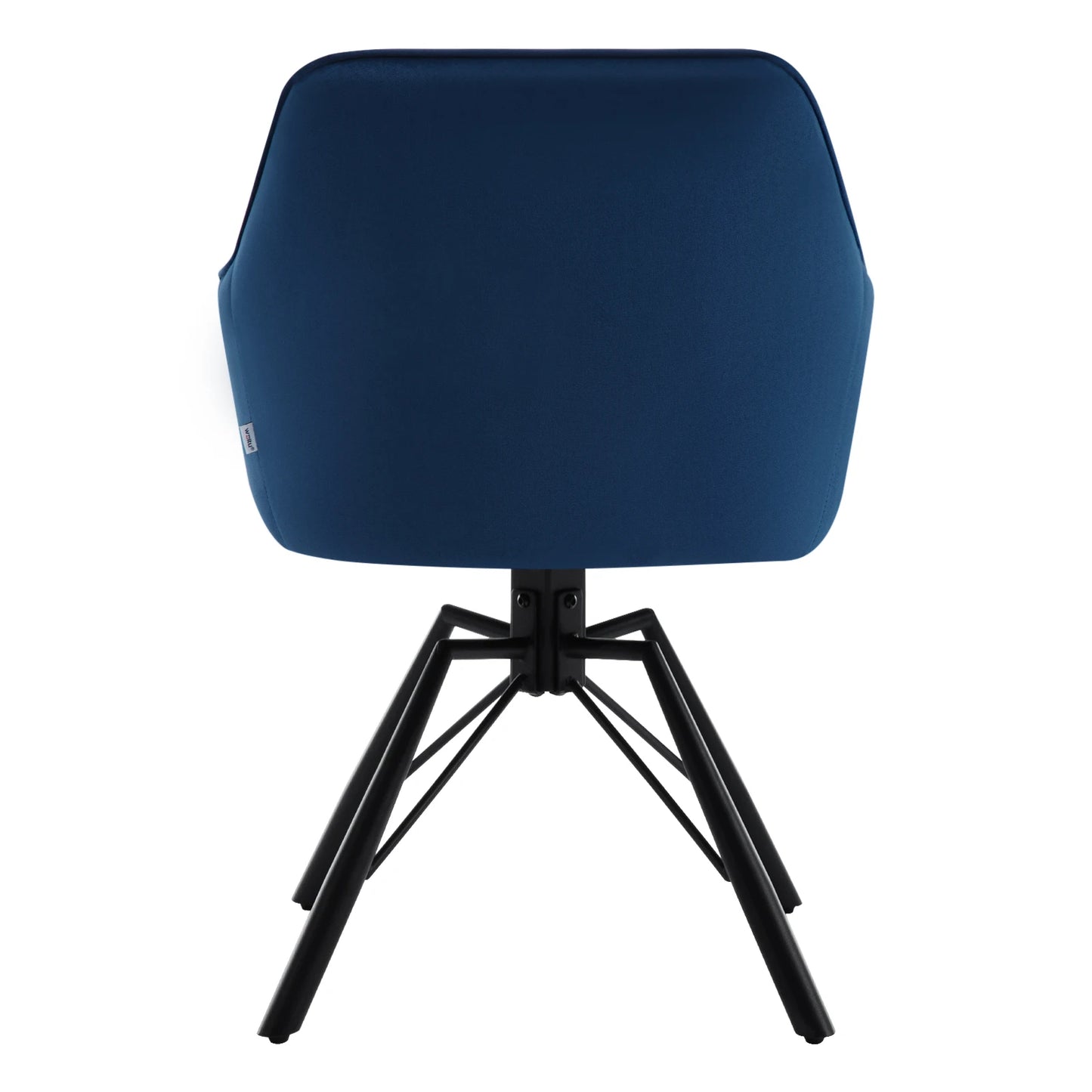 Draaibare Eetkamerstoel – Set van 2 - Eetkamerstoel – Stoel – Draaistoel – Comfortabel – Velvet Bekleding – 360° Draaibare Zitting - Fluweel - Blauw - QUORE
