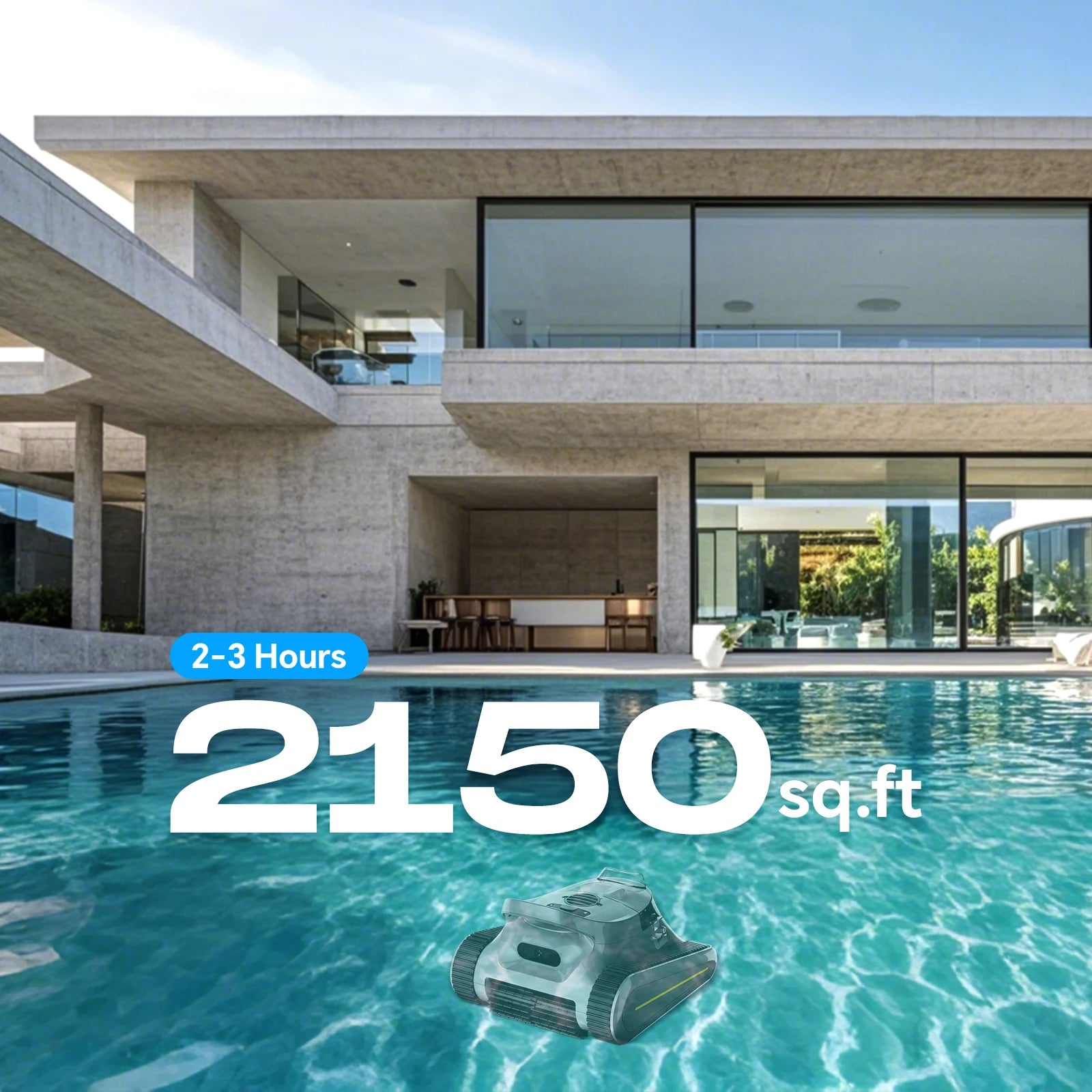 Draadloze Zwembadrobot – Zwembadreiniger – Automatische Poolrobot – Batterijrobot – Vloer En Wandreiniging – 180W Zuigmotor – 180 Minuten Batterijduur - QUORE