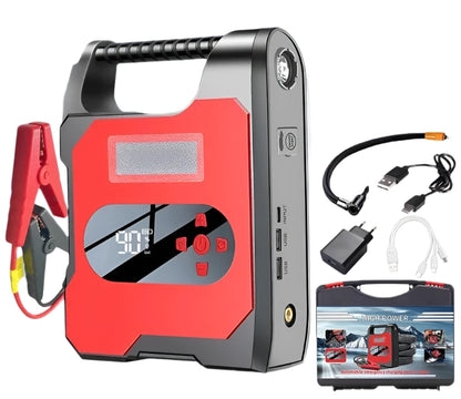 Jumpstarter - Jumpstarter for Car - 12V - 6000A - Starting Device for Car - Jumpstarter with Powerbank - Standard Jumpstarter - Black