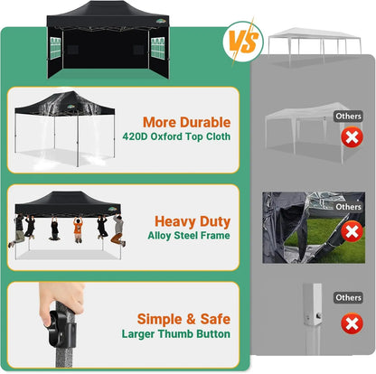 Partytent – Tuinpaviljoen – Overkapping – Tent – Waterdicht – 3 X 4,5 Meter – UV-Bescherming 50+ - Blauw