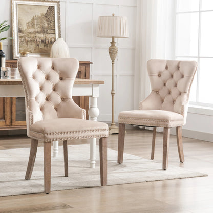 Eetkamerstoelen – Stoelen – Dining Stoelen – Vintage Stoelen – Retro Stoelen – Set van 6 – Velours Bekleding – Verstelbare Houten Pooten