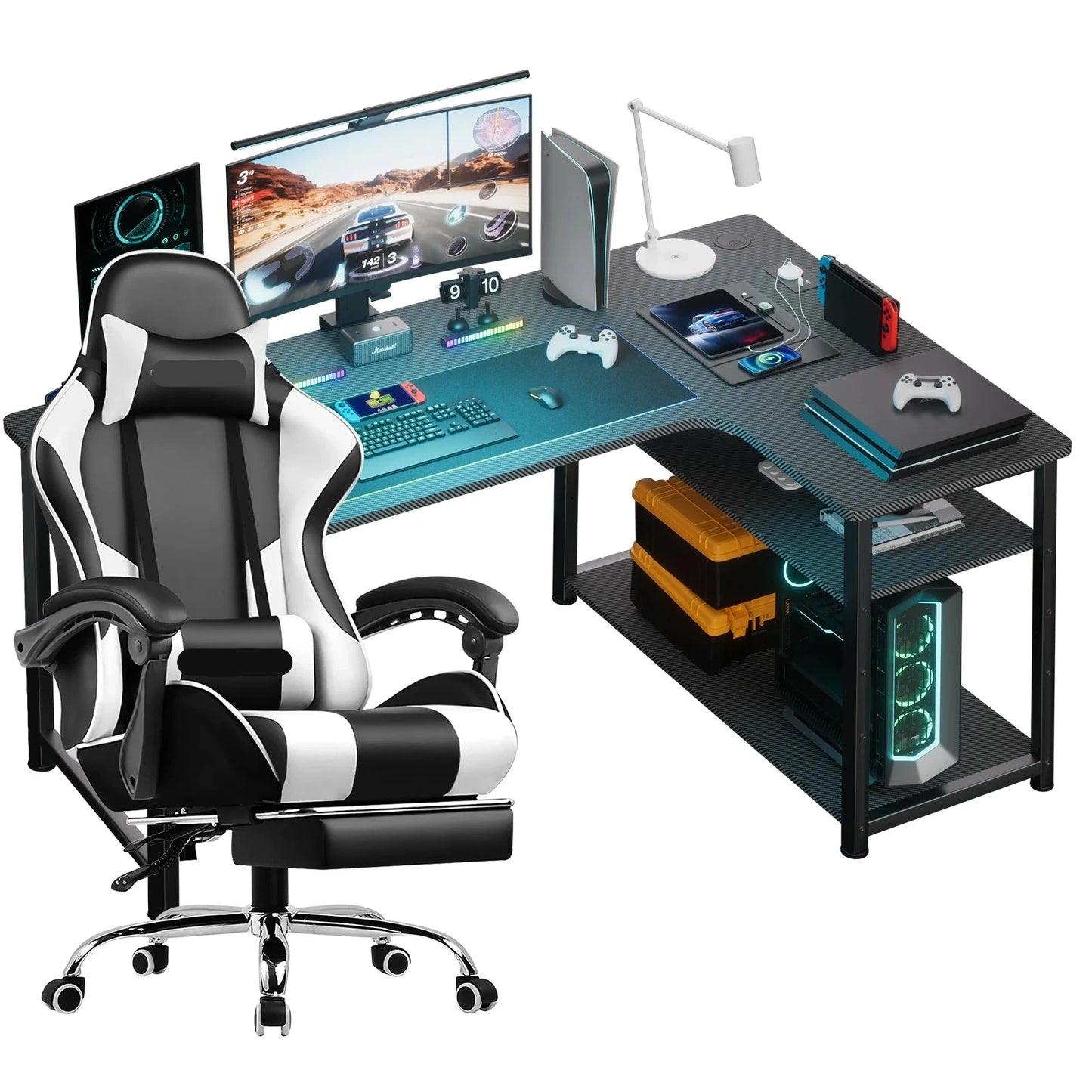 Gamestoel – Gaming Stoel – Bureaustoel – Racing Stoel – Gaming Chair – Verstelbaar – Ergonomisch Design