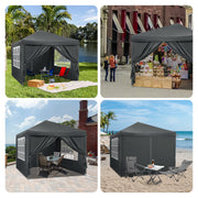 3x3m Opvouwbare Partytent - Easy Up Partytent - Partytent Opvouwbaar - Tuinpaviljoen - Waterdicht - UV - Bescherming - Verstelbare Hoogte - Draagtas - Zonnescherm - Blauw