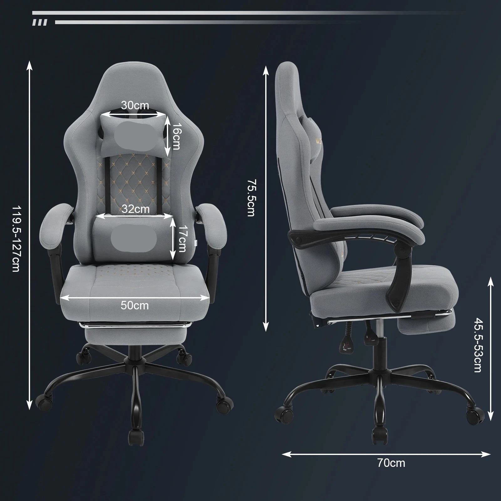 Ergonomische Bureaustoel – Bureaustoel Met Massagefunctie – Verstelbare Bureaustoel – Gamingstoel – Thuiswerkstoel – Ademend Materiaal – 360° Draaibaar - QUORE