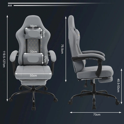Ergonomische Bureaustoel – Bureaustoel Met Massagefunctie – Verstelbare Bureaustoel – Gamingstoel – Thuiswerkstoel – Ademend Materiaal – 360° Draaibaar - QUORE