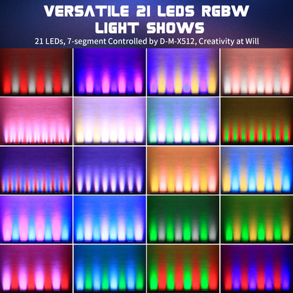 LED Wall Washer – RGBW LED Lamp – Uplight – Stagedecoratie – Feestverlichting – 2 Stuks – 315W Vermogen – DMX512 Stuurbaar