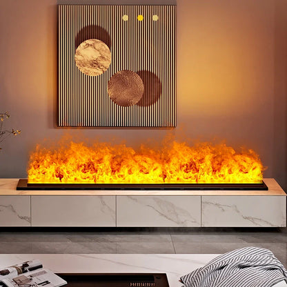 Intelligent modern built-in fireplace, water vapor fireplace humidifier, realistic 3D color flame, air purification function,