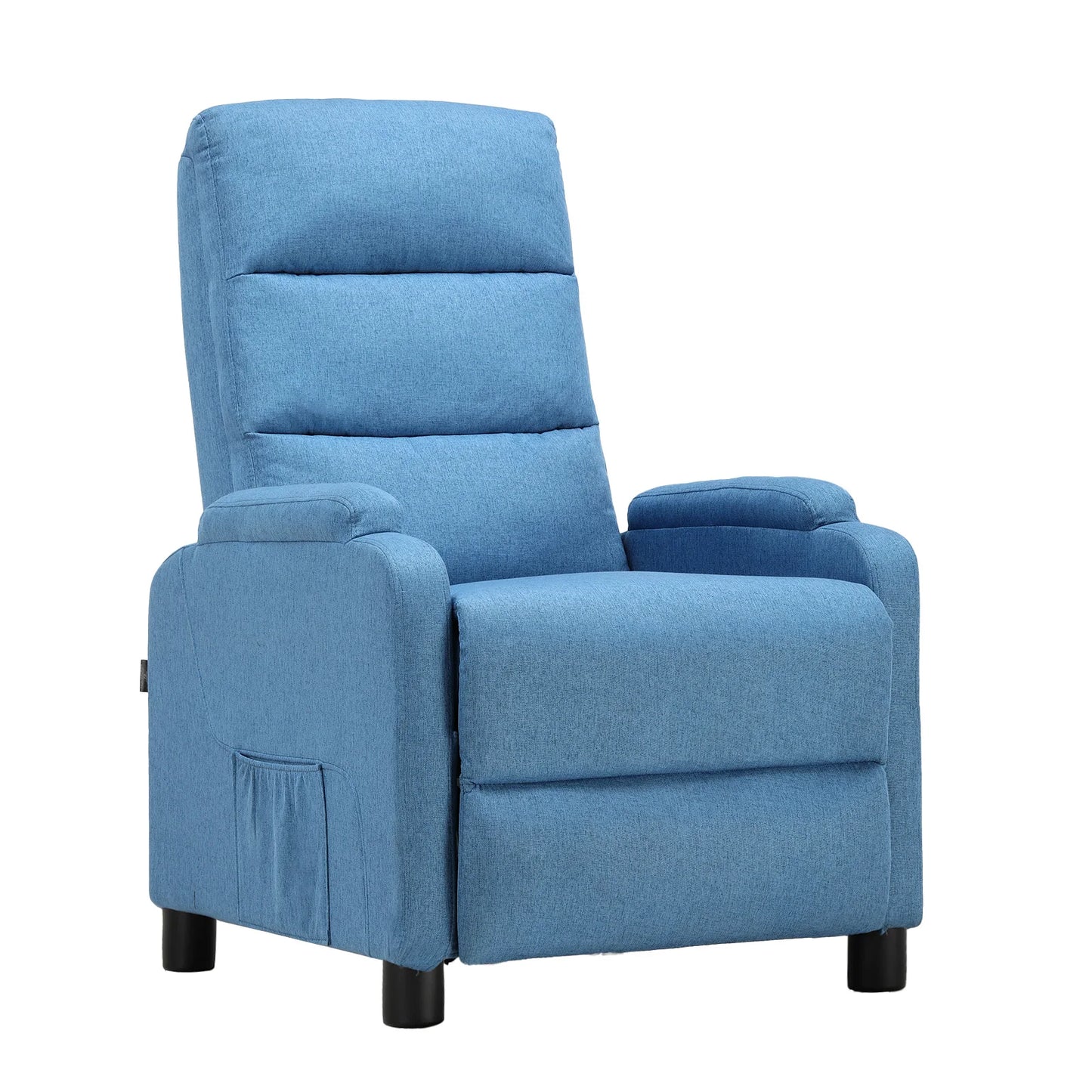 Relaxfauteuil – Relaxstoel – Verstelbare Fauteuil – Loungefauteuil – Fauteuil Met Armleuningen – Verstelbare Rugleuning 90-160° – PU-Leren Bekleding Zwart