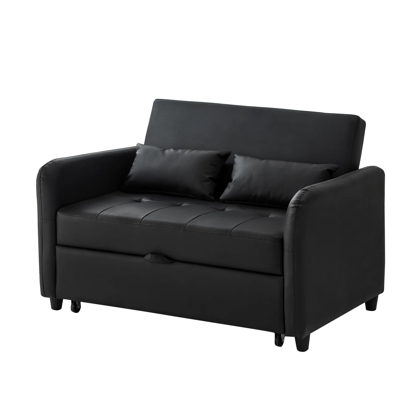 Slaapbank – Bedbank – Klapbank – Logeerbed – Ruimtebesparend – Verstelbare Rugleuning – Synthetisch Leder