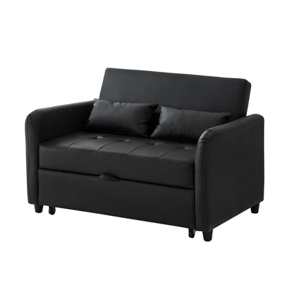 Slaapbank – Bedbank – Klapbank – Logeerbed – Ruimtebesparend – Verstelbare Rugleuning – Synthetisch Leder