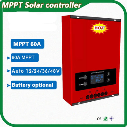 MPPT Solar Laadregelaar – Zonnepaneel Regelaar – Solar Charger – Zonnelaadregelaar – 60A Laadstroom – Max 150V Ingangsspanning