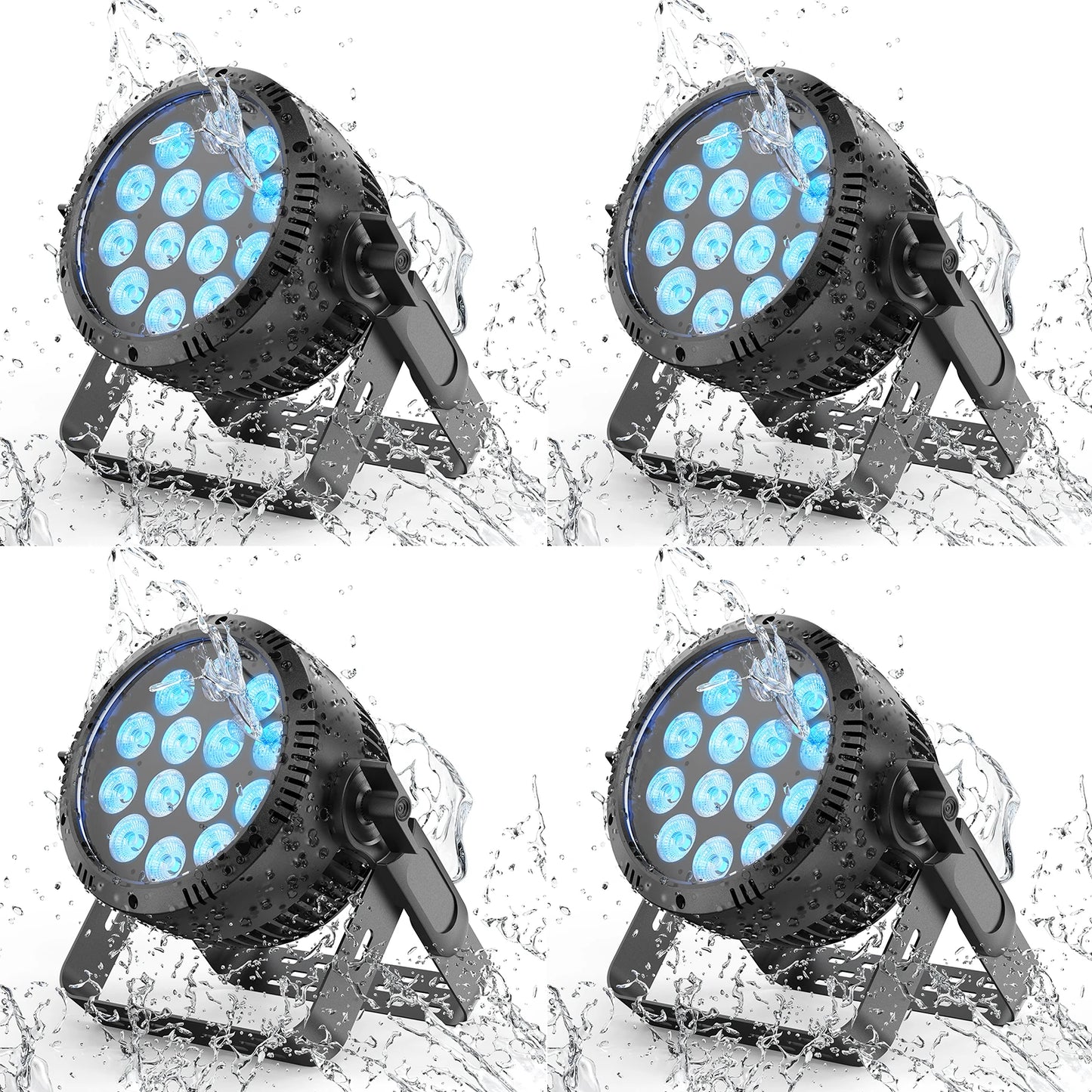 LED Par Light – Podiumverlichting – DJ Licht – LED Wash Light – Stroboscoop – Waterdicht IP65 – 14x15W RGBW LED – DMX512 Besturing – EU Plug 4PCS