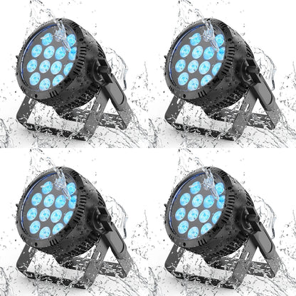 LED Par Light – Podiumverlichting – DJ Licht – LED Wash Light – Stroboscoop – Waterdicht IP65 – 14x15W RGBW LED – DMX512 Besturing – EU Plug 4PCS