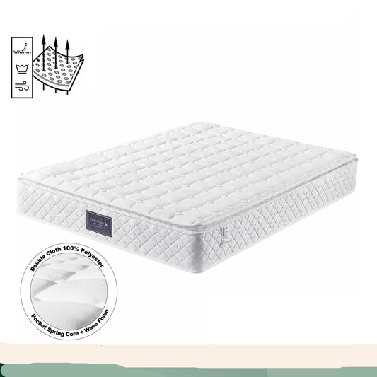 Matras – Pocketveringmatras – Koudschuimmatras – Slaapmatras – Ondersteunend Matras – 7-Zone Pocketvering – Hardheid H3