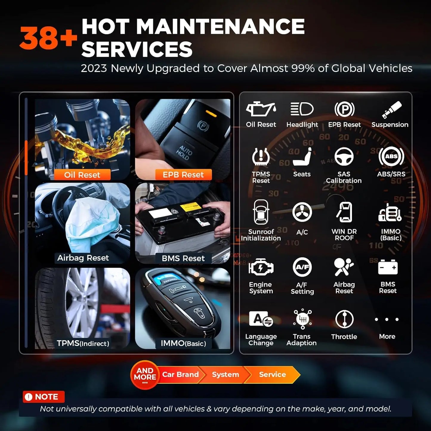Automotive OBD2 Scanner - OBD2 - Diagnosecomputer - Storing Verwijderen - OBD  - Uitleesapparatuur – Auto Accessoires - Bi-Directionele Controle – Bluetooth & Draadloos – All-System Diagnosetool - Global Version - QUORE