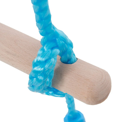 Tuinschommel – Speeltoestel – Klimnet – Waszaag – Verstelbare Schommelhoogte – Stevig Metalen Frame - Blauw