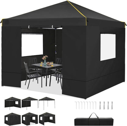 Tuinpaviljoen – Tuinkamer – Tuinoverkapping – Pop-Up Tent – 3x3 Meter – Waterdicht – UV-Bescherming - Zwart