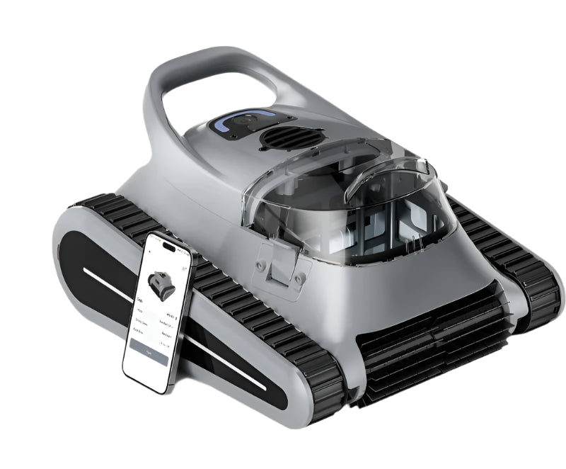 Robotzwembadstofzuiger – Zwembadrobot – Draadloze Poolcleaner – Automatische Zwembadreiniger – 210 Min Batterij – Krachtige 180W Motor - Donkergrijs