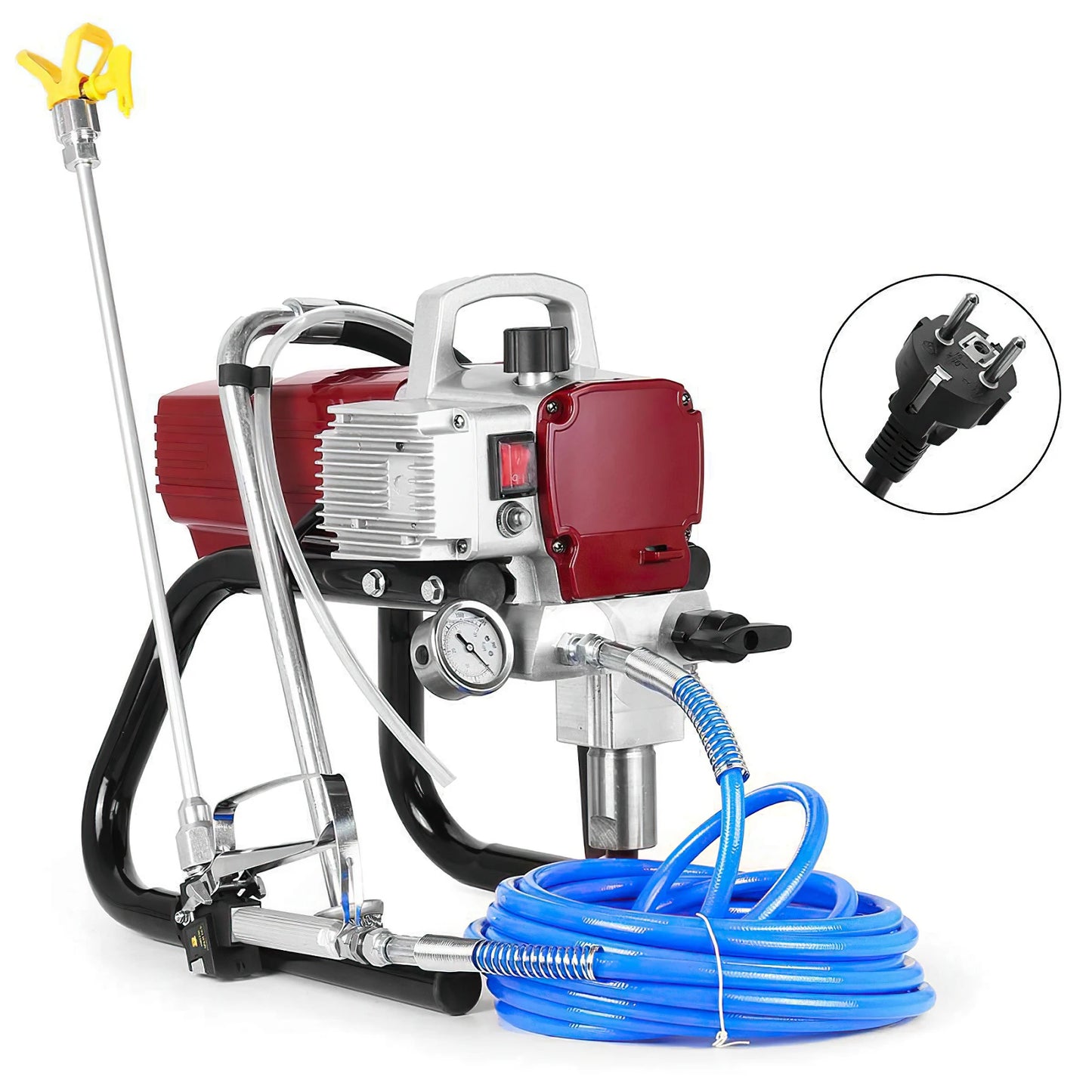 Airless Diaphragma Verfspuitmachine - Kar Airless Verfspuit - Airless Verfspuit - Verfspuiten Electrisch - Verfspuitmachine - 1800W - 1800 PSI Hogedruk - Voor Grote Verfkluss - en Binnen - Buiten