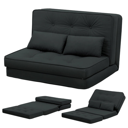 Slaapbank – Bedbank – Sofa Bed – Logeerbed – Zetelbed – 2-Persoons – 6-Standen Verstelbare Rugleuning – Ademend Linnen Materiaal - QUORE