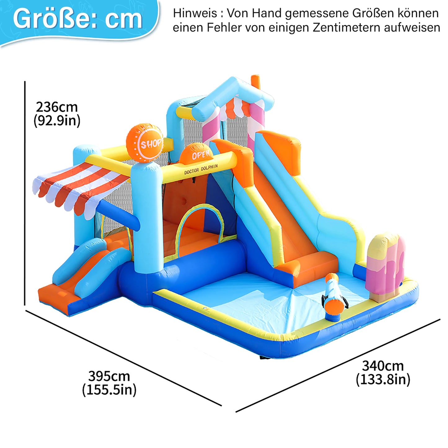 Opblaasbaar Speelparadijs – Waterglijbaan – Klimwand – Trampoline – Speeltuin – Dubbele Glijbanen – Duurzaam Oxford-Stof