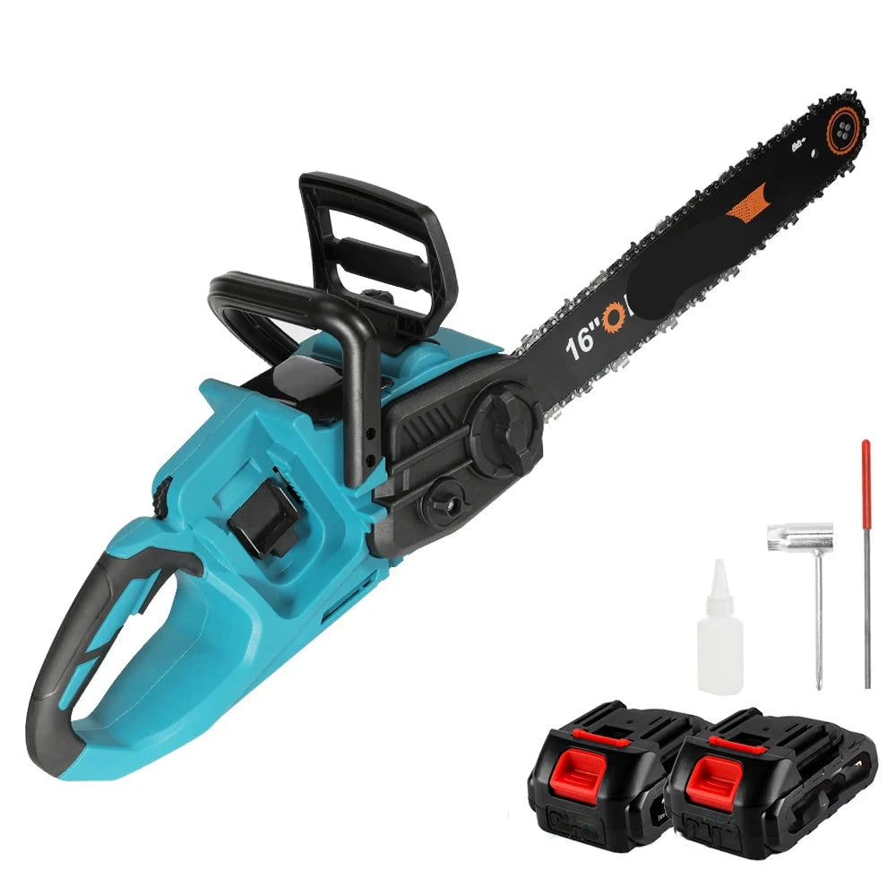 Kettingzaag - Handzaag - Snoeizaag - Takkenzaag - Draadloze - Brushless Motor - 16 Inch - 3500W - 18V - Tuin Gereedschap - Houtbewerking en Boomverzorging - 2 Accu