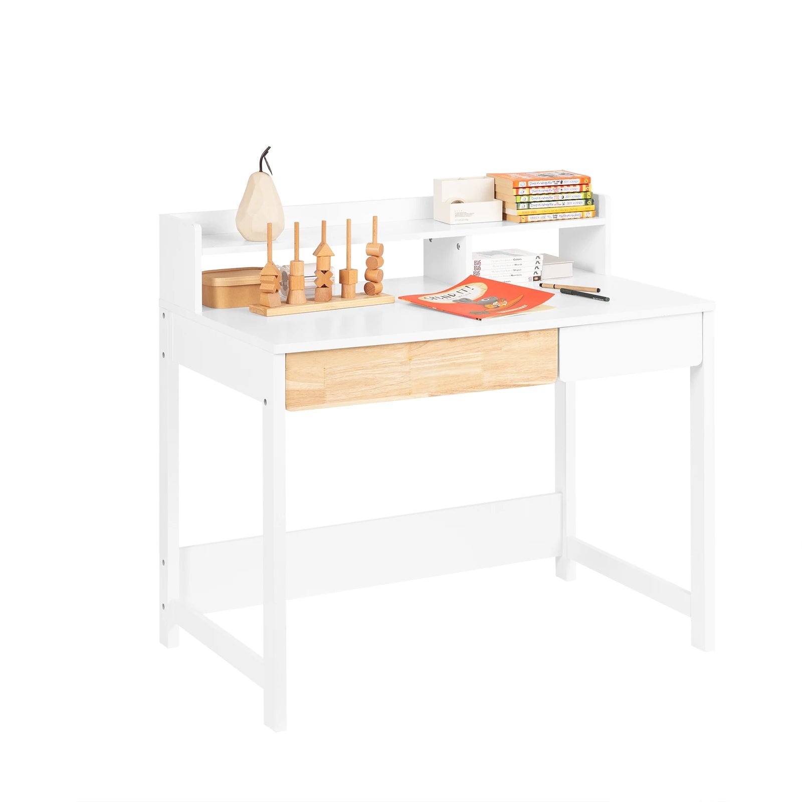 Bureau – Computerbureau – Werktafel – Laptoptafel – Schrijftafel – Wit – Compact 100x40 cm – MDF Blad duurzaam - QUORE
