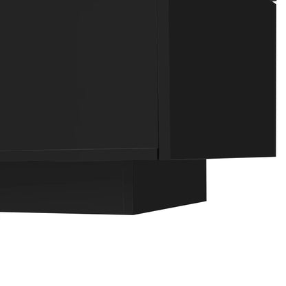 Bijzettafel – Salontafel – Tafeltje  - Woonkamertafel – LED-Verlichting – Hoogglans Glazen Plateau – Ruime Zijopberging - Wit - QUORE
