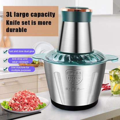 Vleesmolen - Gehaktmolen - Meat Grinder - Elecktrisch - Machine - Foodprocessor - Meat Mincer - Keukenmixer - Keukenmachine - 2L - Zwart - QUORE