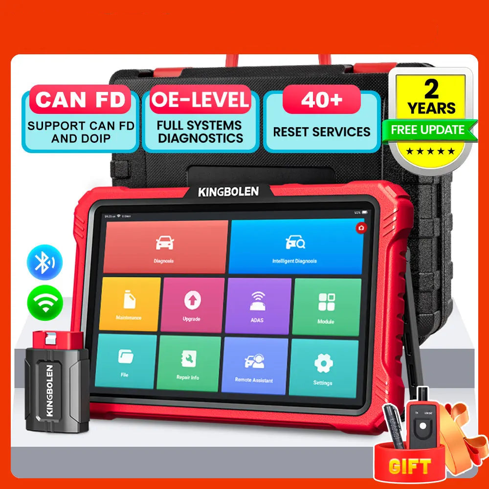 Autodiagnose Scanner – OBD2 Scanner – Foutcode Uitlezer – ECU Diagnose Tool – Resetapparaat – Bi-directionele Testfunctie – 41+ Resetfuncties – WiFi Updates – Auto VIN Scan – EU Versie