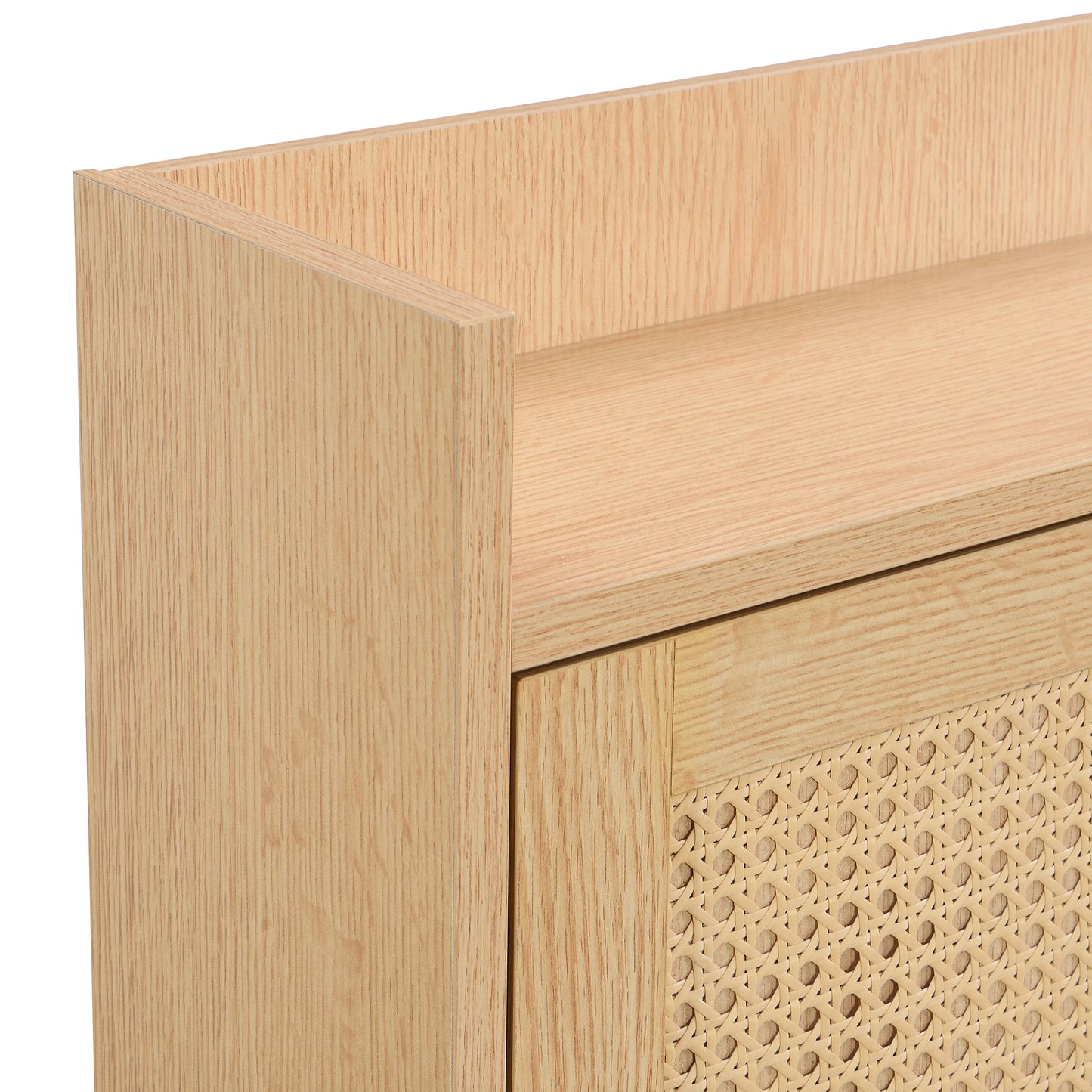 Schoenenkast – Schoenenrek – Schoenenopberger – Schoenenmeubel – Verstelbare Planken – 15-20 Paar – MDF Met Houten Details - Natuurlijk hout