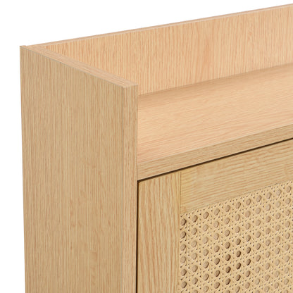Schoenenkast – Schoenenrek – Schoenenopberger – Schoenenmeubel – Verstelbare Planken – 15-20 Paar – MDF Met Houten Details - Natuurlijk hout