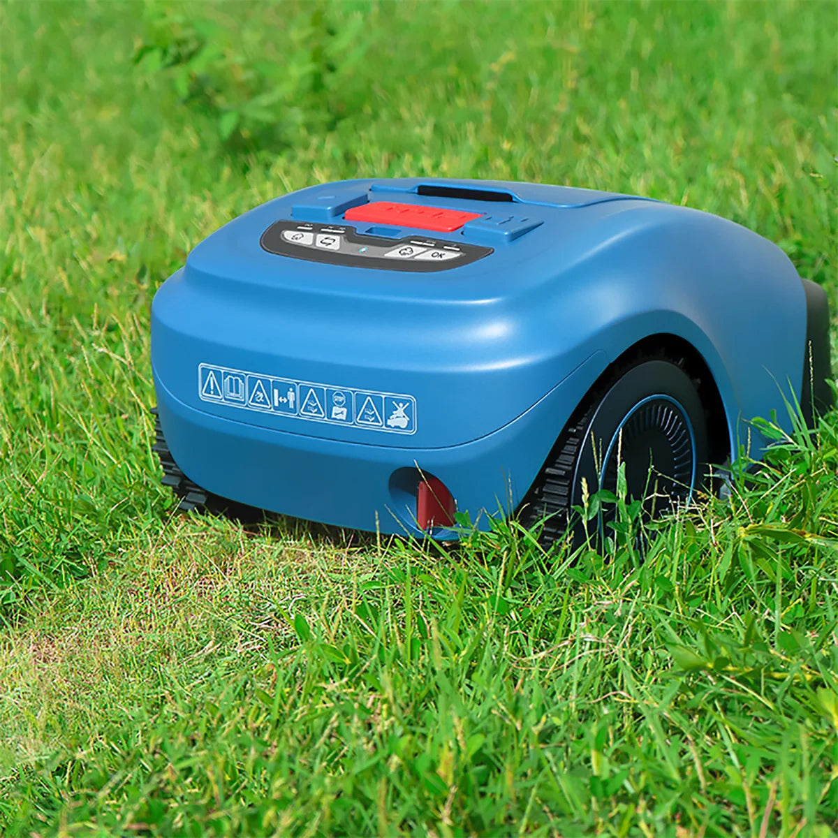 Robotmaaier – Robotgrasmaaier – Tuinmaaier – Gazonmaaier – Maairobot – Bluetooth & Wifi – 350 m² Maaicapaciteit – IPX5 Waterbestendig Blue Variant