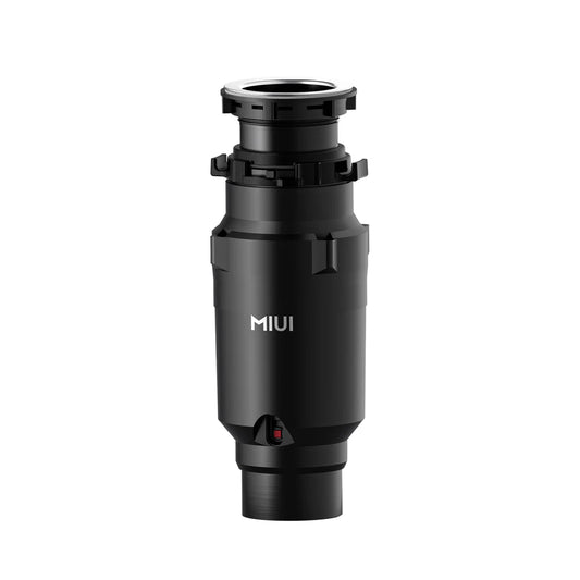 MIUI - Grinder - Continue Voedselverspillingsverwerker - Voedselvermaler - Afvalverwijderaar - met Geluidsreductie, 1/2 HP Voedselafvalvermaler met 3-laags roestvrijstalen maalsysteem - Zwart