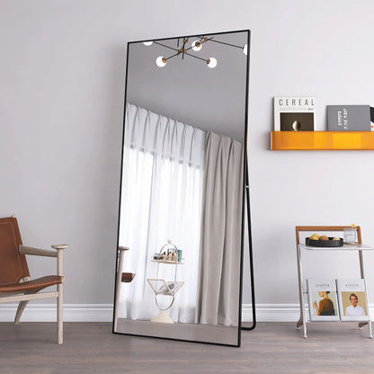 Lange Spiegel – Passpiegel – Wandspiegel – Staande Spiegel – Hangspiegel – Gehard Glas – Aluminium Frame – 180x80 cm – Veilig & Duurzaam