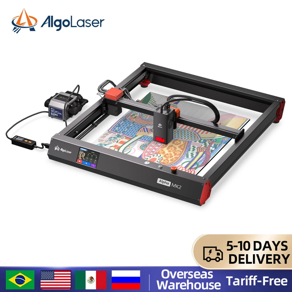 Lasergraveermachine – Laser cutter – CNC graveermachine – Laser snijder – Graveermachine 20W – 3,5" Touchscreen – Groot werkgebied 400x410 mm - QUORE