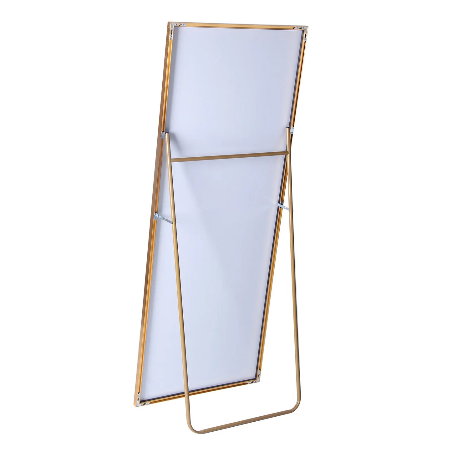Staande Spiegel – Full Body Spiegel – Grote Spiegel – Vloerspiegel – Goudkleurige Spiegel – 180 x 80 cm – Versterkt Glas – Stevig Metalen Frame - QUORE