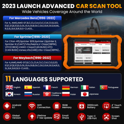 OBD2 Scanner – Diagnoseapparaat – Auto Scanner – Foutcode Uitlezer – Diagnosetool – Voor Citroën – Volledige Systeemdiagnose – Bi-directionele Communicatie
