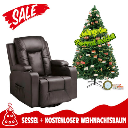 Relax armchair + Artificial Christmas Tree Set TV armchair with Christmas Decoration Set, Adjustable armchair with Christmas Tree Set