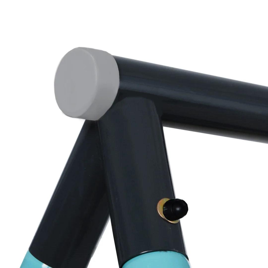 Tuinschommel – Speeltoestel – Klimnet – Waszaag – Verstelbare Schommelhoogte – Stevig Metalen Frame - Blauw