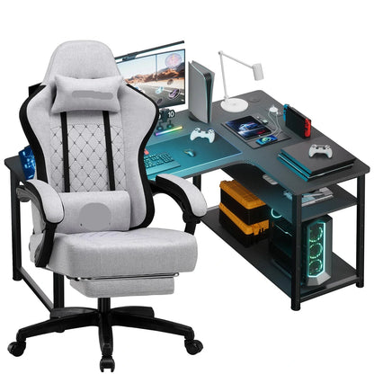 Gamestoel – Gaming Stoel – Bureaustoel – Racing Stoel – Game Chair – Verstelbare Zithoogte – 360° Draaibaar Met Geruisloze Wielen